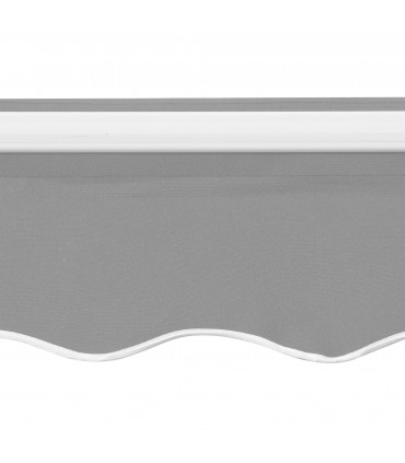 Awning Canopy Garden Outdoor Shelter UV Block Aluminium Crank 3 x 2m Light Grey