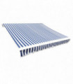 Awning Top Sunshade Canvas Blue & White 3 x 2,5m (Frame Not Included)