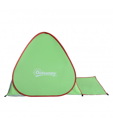 Beach Tent Green 210T Polyester 200L x 150W x 119Hcm Pop Up Sun Shade Shelter