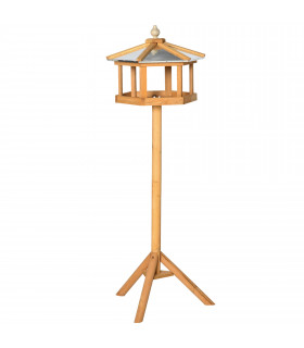 Bird Stand Feeder Table Feeding Station Garden Wood Coop Parrot Nesting Stand