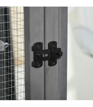 Bird Cage Wooden Aviary for Canary Cockatiel Parrot w/ Wheels Tray