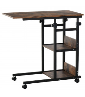 C-Shaped Mobile Sofa Bed Side Table