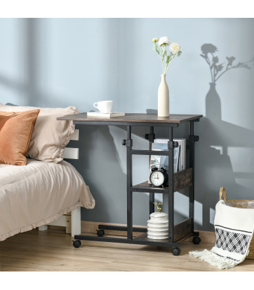 C-Shaped Mobile Sofa Bed Side Table