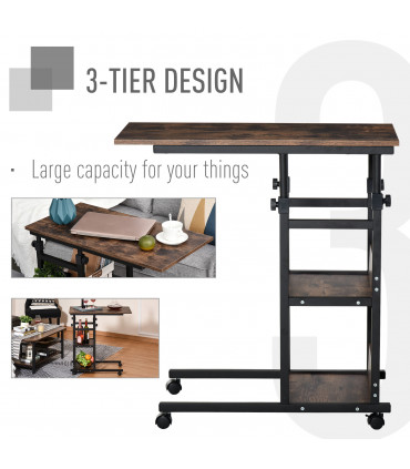 C-Shaped Mobile Sofa Bed Side Table