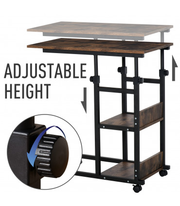 C-Shaped Mobile Sofa Bed Side Table