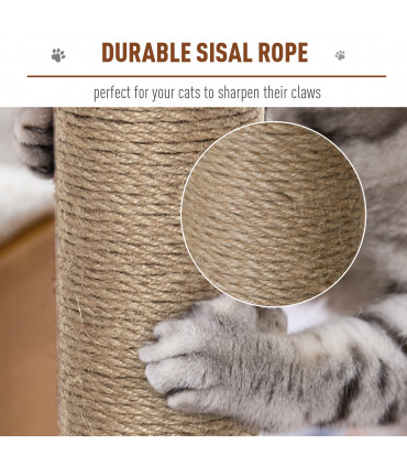 Cat Tree Tower Activity Center Climbing Stand with Scratching Posts Pawhut