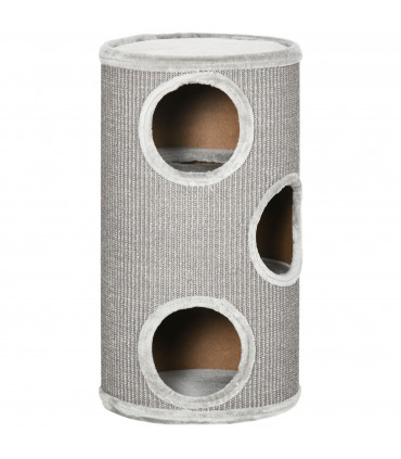 Cat Barrel Kitten Tree Tower for Indoor Cats, Covered with Sisal, Cosy Platform