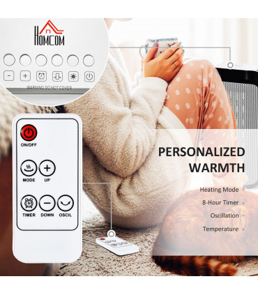 Ceramic Space Heater Oscillating Portable Tower Heater w/ Three Heating Mode