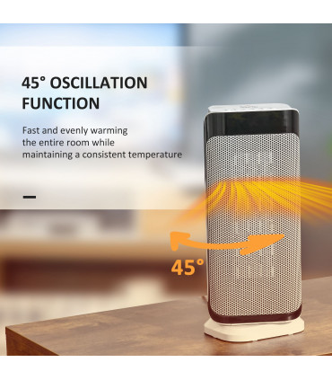 Ceramic Space Heater Oscillating Portable Tower Heater w/ Three Heating Mode