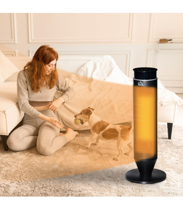 Ceramic Tower Indoor Space Heater w/ 42° Oscillation Remote Control 8Hrs Timer