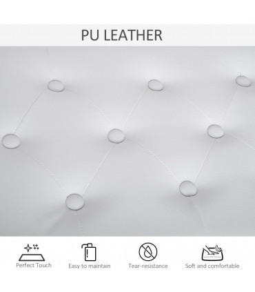 Piano Bench Makeup Padded Seat Stool Solid Wood White 76L x 36W x 50H (cm)