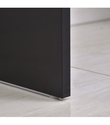 Computer Desk with Sliding Keyboard Tray, Storage Drawer, Shelf - Black