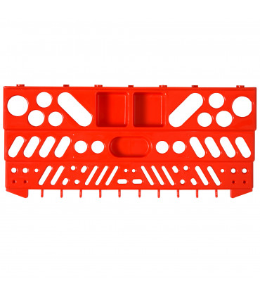 DURHAND PP Wall Mounted Garage Tool Organiser Unit Grey/Red