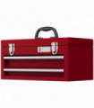 Metal Red 46L x 24W x 22H cm 2 Drawer Tool Chest with Ball Bearing Slide Drawers