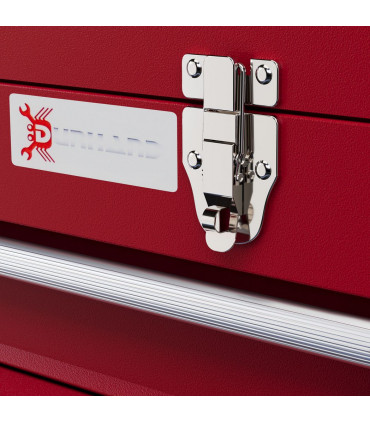 Metal Red 46L x 24W x 22H cm 2 Drawer Tool Chest with Ball Bearing Slide Drawers