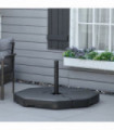 Patio Umbrella Base Stand Weights, Black HDPE plastic, 109cm x 109cm x 10cm