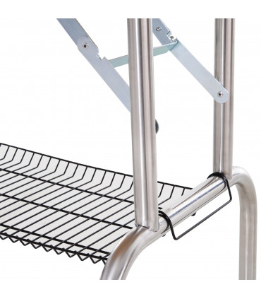 Dog Grooming Table Metal Adjustable Rubber Top 2 Safety Slings Mesh Black