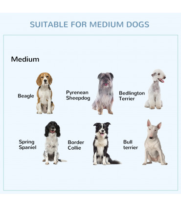 Dog Cage Pet Metal Heavy Duty with Wheels and Crate Tray for Kennel Black M L