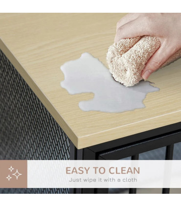 Steel Dog Crate End Table w/ Soft Washable Cushion, Front Door, Small, Medium