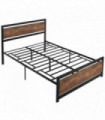 Double Size Metal Bed Frame w/ Headboard & Footboard, 144x195x103cm