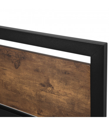 Double Size Metal Bed Frame w/ Headboard & Footboard, 144x195x103cm