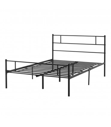 Double Metal Bed Frame w/ Headboard & Footboard, Underbed Storage Space
