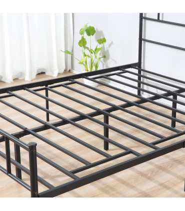 Double Metal Bed Frame w/ Headboard & Footboard, Underbed Storage Space