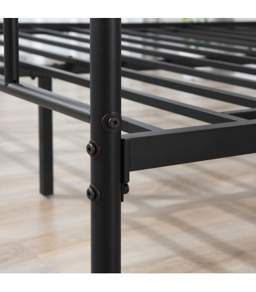 Double Metal Bed Frame w/ Headboard & Footboard, Underbed Storage Space