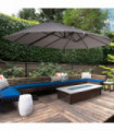 Double Canopy Offset Parasol Umbrella