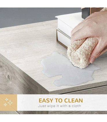 Dog Kennel Furniture Grey Particle Board 75H x 80W x 58Dcm Double-Door Crate