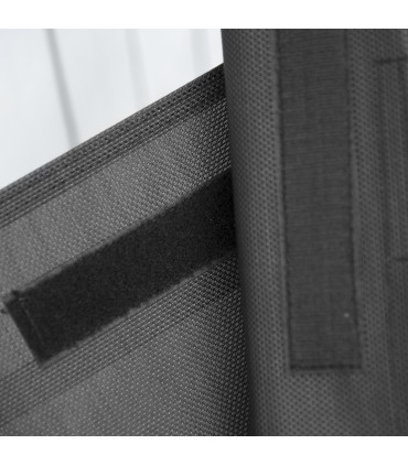 Lounger Chair Aluminium Black 160cm x 60cm x 65 cm Ergonomic Removable Headrest