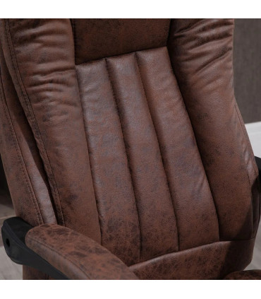 Executive Office Chair Computer Swivel Chair for Home with Arm, Footrest, Brown