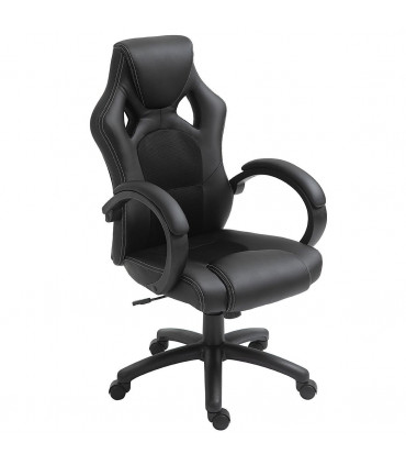 Gaming Chair PU Leather Black 71cm x 61cm x 118cm Executive Racing Swivel