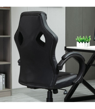 Gaming Chair PU Leather Black 71cm x 61cm x 118cm Executive Racing Swivel