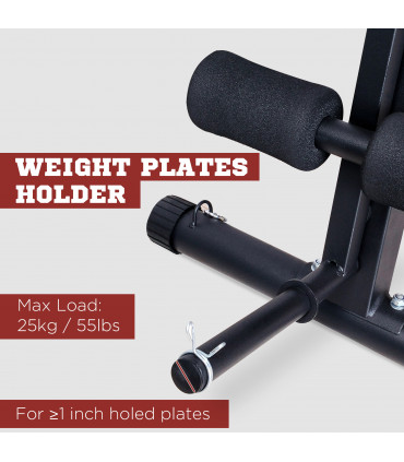 Foldable Dumbbell Bench Weight Training 7 Incline Adjustable Workout Black, Red