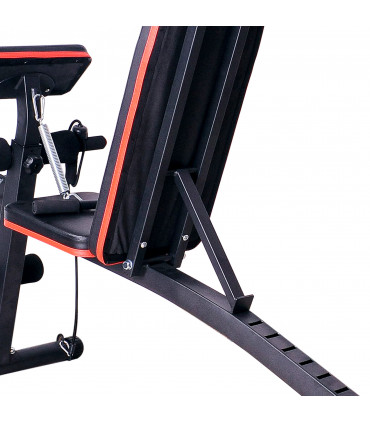 Foldable Dumbbell Bench Weight Training 7 Incline Adjustable Workout Black, Red