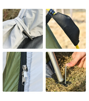 Four Man Pop Up Tent Automatic Camping Backpacking Dome Shelter Outsunny