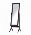 Freestanding Dressing Mirror 148x47cm Adjustable Angle Dark Brown Frame