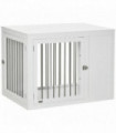 Dog Crate End Table White MDF 107L x 71.3Wcm Furniture-Style Dog Crate