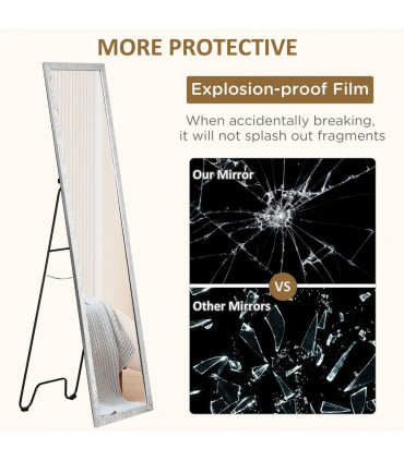 Full Length Mirror Free Standing Dressing Mirror for Bedroom, Living Room