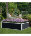 Garden Raised Bed Planter Grey 120cm x 90cm x 30cm Grow Containers Flower Pot