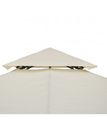 Gazebo Replacement Canopy 3x3 m Cream White Roof Top Cover 2-Tier Tent