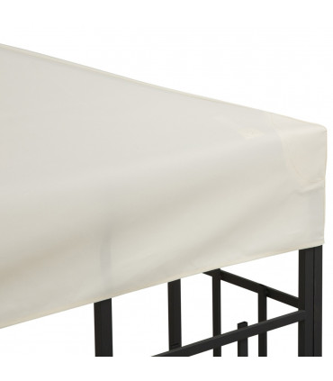 Gazebo Replacement Canopy 3x3 m Cream White Roof Top Cover 2-Tier Tent