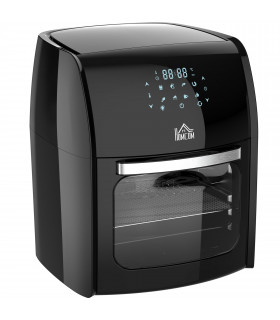 Air Fryer Oven 8 Preset Modes Rapid Air Circulation 1800W Black 12L