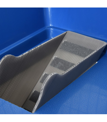 2-Tier Small Animal Cage Blue and Grey Metal Wire Fencing 72L x 44W x 67H cm