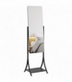 HOMCOM Freestanding Full Length Mirror Adjustable Full Body Mirror w/ Shelf