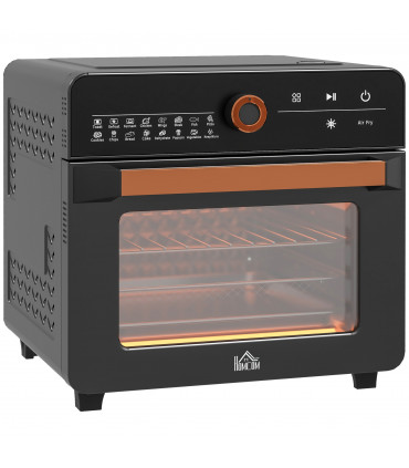 Air Fryer Oven 20L Countertop Mini Oven with 17 Presets 1400W Black Retro Style