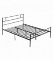 HOMCOM King Metal Bed Frame w/ Headboard and Footboard