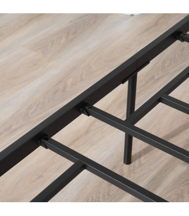 HOMCOM King Metal Bed Frame w/ Headboard and Footboard