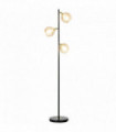 Floor Lamp Grey Glass Global Shade 3 Light 162cm Powder Coated Metal Frame